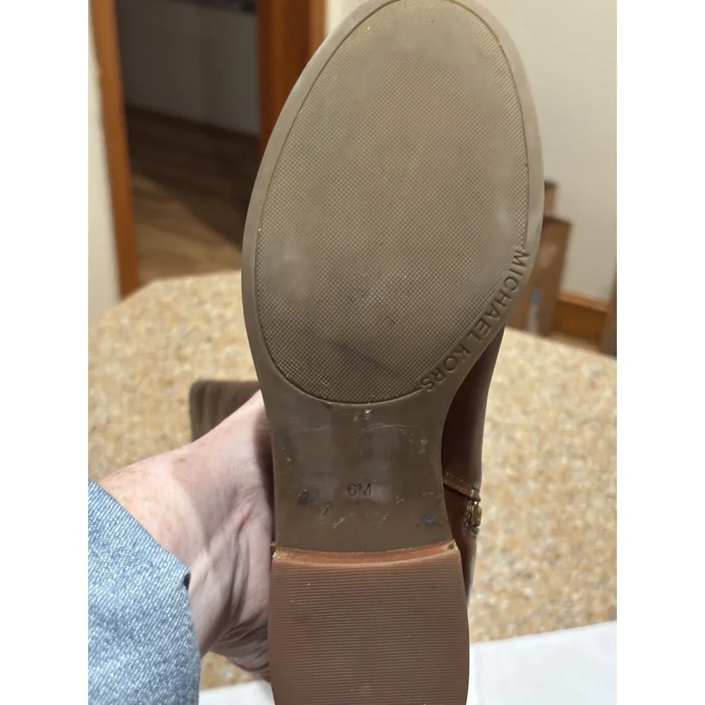 Michael Kors  Heather Women's Brown Leather Knee Riding Boots 16